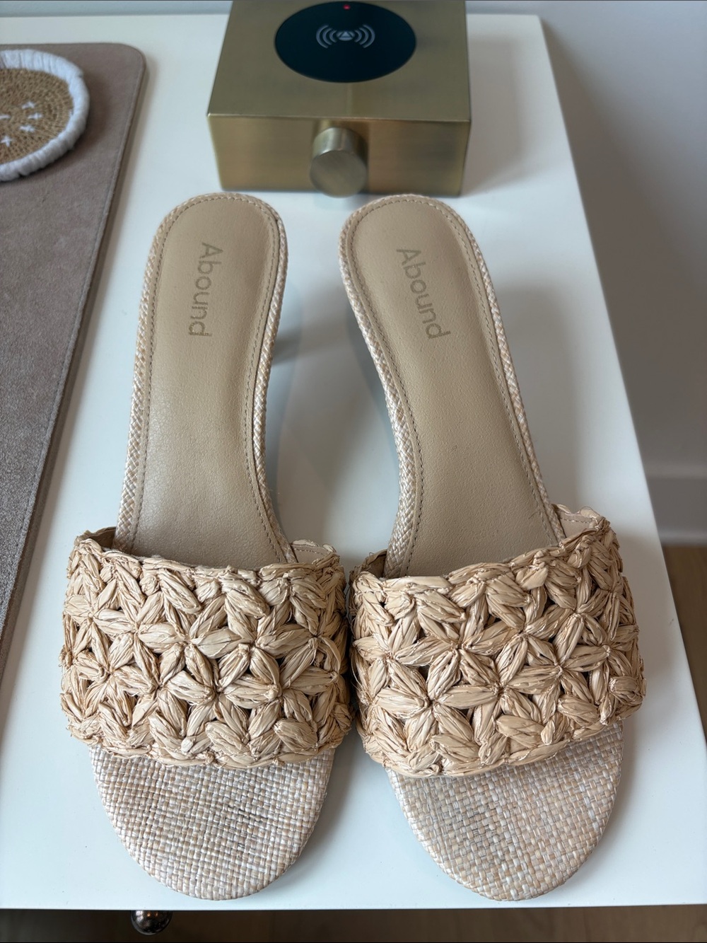 Abound Natural Woven Slide Mules